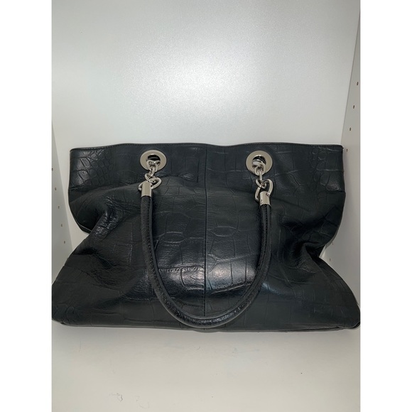 CYNTHIA Rowley Dark Blue Leather Tote - Picture 2 of 9